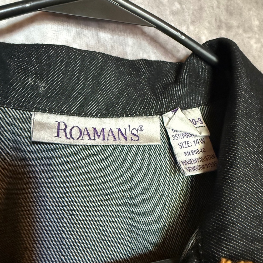 Roaman's Black Denim Jacket - Picture 3 of 3